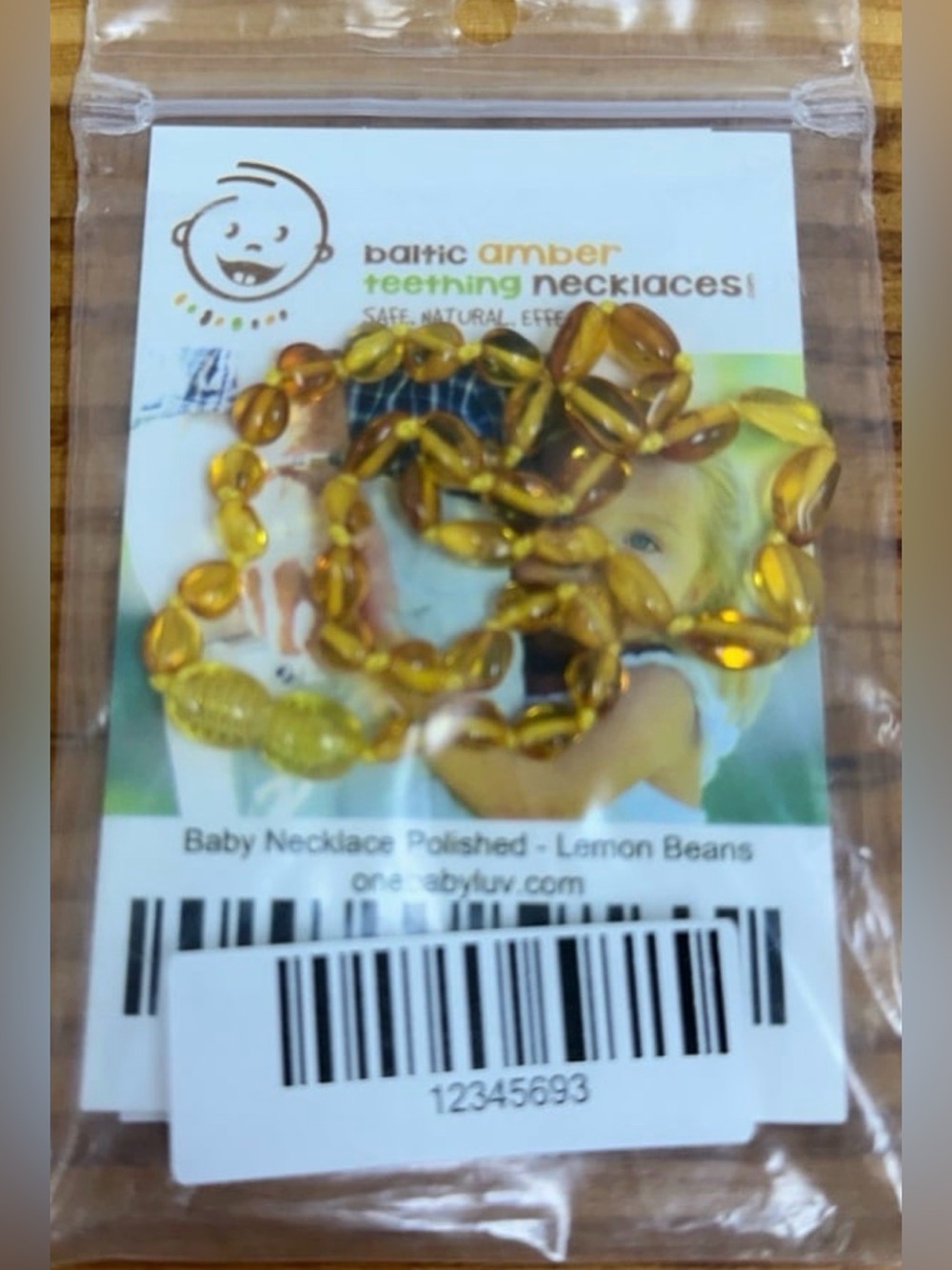 NEW Baltic amber teething necklace - Lemon Beans Safe ~ Natural ~ Effective